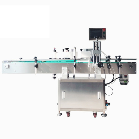 Félautomata lapos üveg felületű címkéző gép 