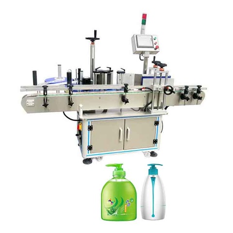 PLC vezérlő kiváló minőségű asztali automata műanyag ásványvíz ovális palack matrica címkéző gép 