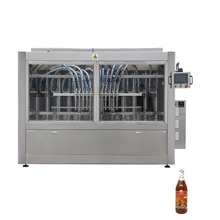 250ml majonézes mártás üvegfeltöltő gép, amelyet a Servo dugattyús töltővezeték irányít 